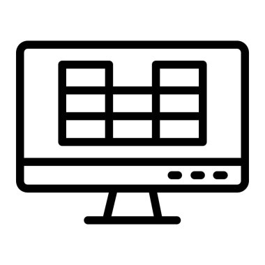 Sütun Vektörü Simgesi Tasarım İllüstrasyonu