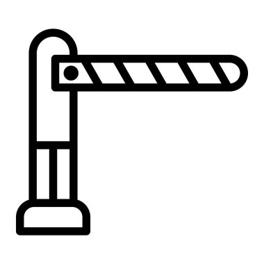 Bariyer Vektör Simgesi Tasarım İllüstrasyonu