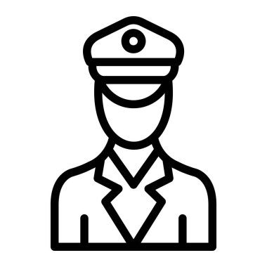 Subay Vektör Simgesi Tasarım Çizimi