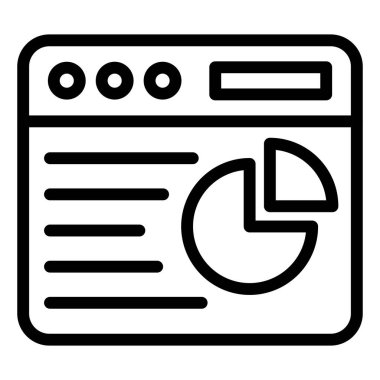 Pasta Çizelgesi Vektör Simgesi Tasarım İllüstrasyonu