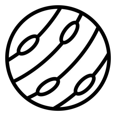 Neptün Vektör Simgesi Tasarım İllüstrasyonu