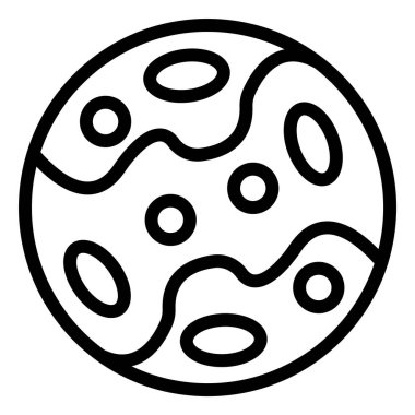 Plüton Vektör Simgesi Tasarım İllüstrasyonu