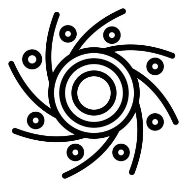 Kara Delik Vektör Simgesi Tasarım İllüstrasyonu