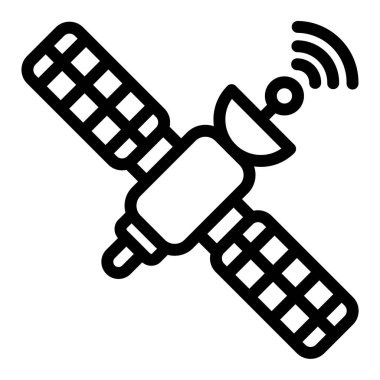 Uydu Vektör Simgesi Tasarım İllüstrasyonu