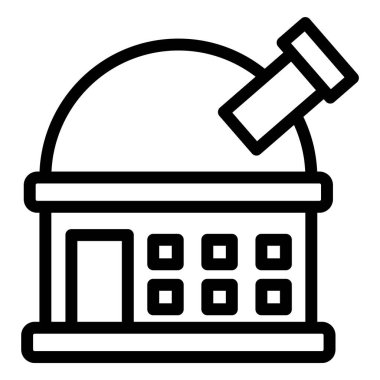 Gözlemevi Vektör Simgesi Tasarım İllüstrasyonu