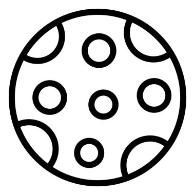 Dolunay Vektör Simgesi Tasarım Çizimi