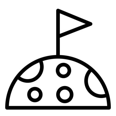 Bayrak Vektörü Simgesi Tasarım İllüstrasyonu