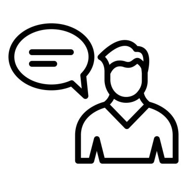 Konuşma Vektörü Simgesi Tasarım İllüstrasyonu