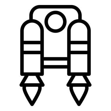 Jetpack Vektör Simgesi Tasarım İllüstrasyonu