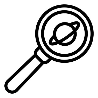 Keşif Vektörü Simgesi Tasarım İllüstrasyonu