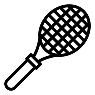 Tenis raketi Vektör Simgesi Tasarım İllüstrasyonu