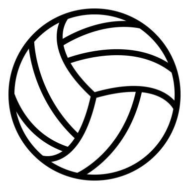 Voleybol Vektör Simgesi Tasarım Çizimi