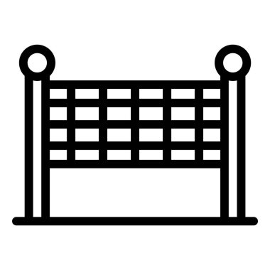 Tenis kortu Vektör Simgesi Tasarım İllüstrasyonu