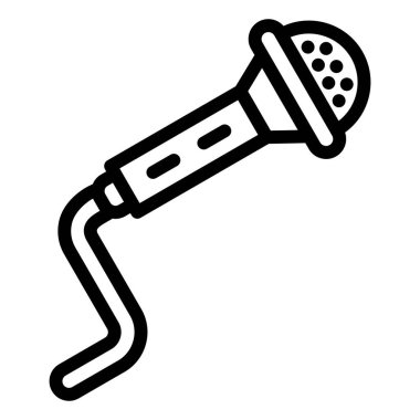 Mikrofon Vektör Simgesi Tasarım İllüstrasyonu