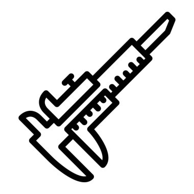 Kaliper Vektör Simgesi Tasarım İllüstrasyonu