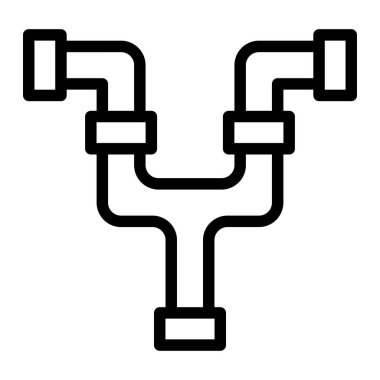 Boru Vektörü Simgesi Tasarım İllüstrasyonu