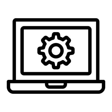 Gear Vektör Simgesi Tasarım İllüstrasyonu