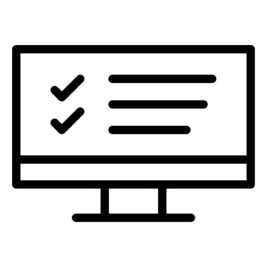 Çevrimiçi Anket Vektör Simgesi Tasarım İllüstrasyonu