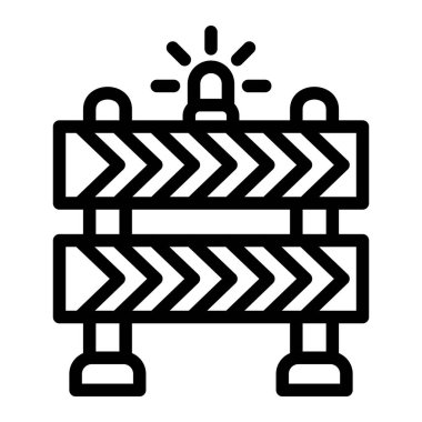 Bariyer Vektör Simgesi Tasarım İllüstrasyonu