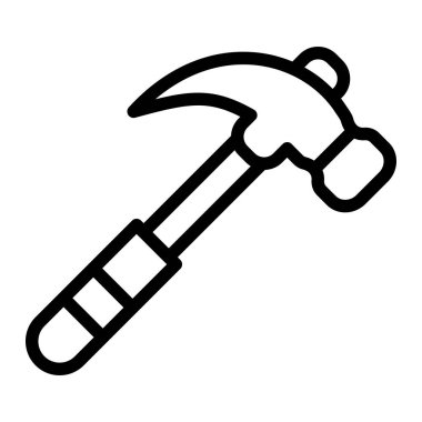 Çekiç Vektör Simgesi Tasarım İllüstrasyonu