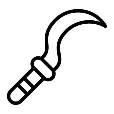 Orak Vektör Simgesi Tasarım Çizimi