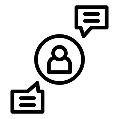 Sosyal Ortam Vektör Simgesi Tasarım İllüstrasyonu