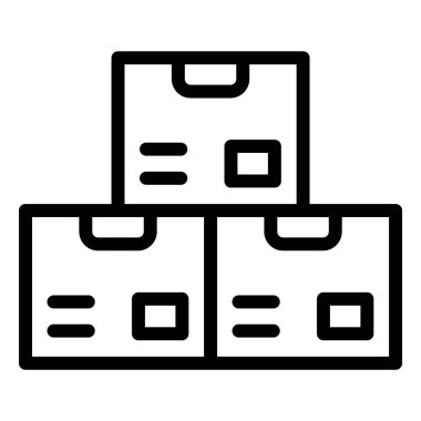 Kutu Vektörü Simgesi Tasarım İllüstrasyonu