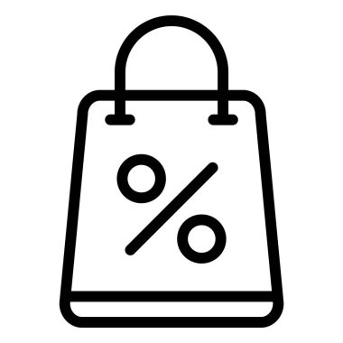 Alışveriş Torbası Vektör Simgesi Tasarımı İllüstrasyonu