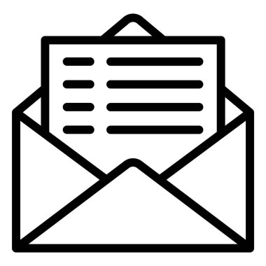 E- posta Vektörü Simgesi Tasarım İllüstrasyonu