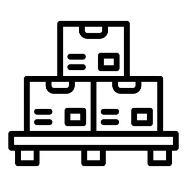 Pallet Vektör Simgesi Tasarım İllüstrasyonu