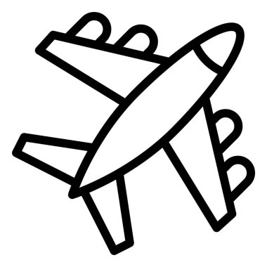 Uçak Vektör Simgesi Tasarım İllüstrasyonu