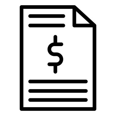 Fatura Vektörü Simgesi Tasarım İllüstrasyonu