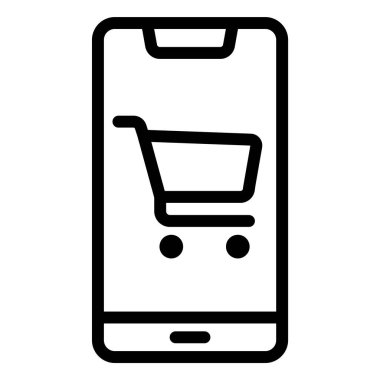 Çevrimiçi dükkan Vektör Simgesi Tasarım İllüstrasyonu