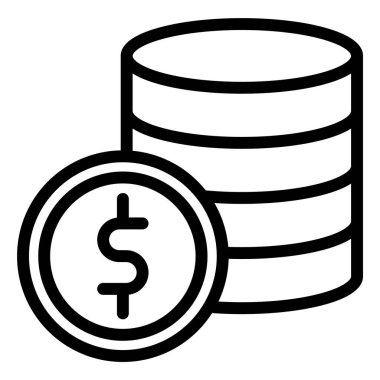 Dolar Vektörü Simgesi Tasarım İllüstrasyonu