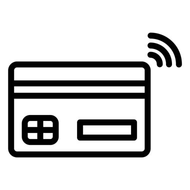 Kredi Kartı Vektör Simgesi Tasarım İllüstrasyonu