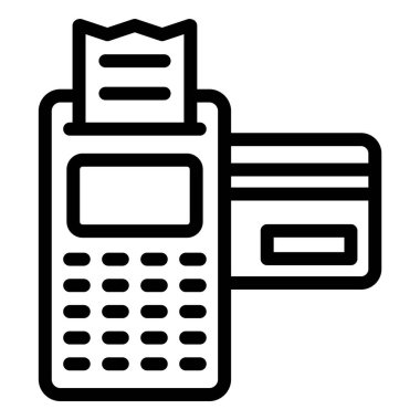 Kredi Makinesi Vektör Simgesi Tasarım İllüstrasyonu