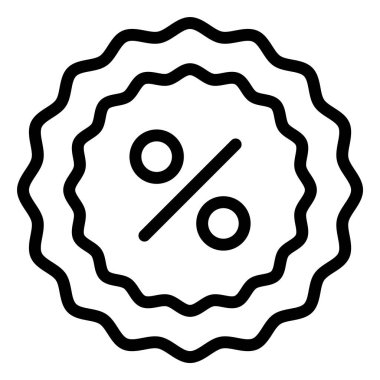 İndirim Vektörü Simgesi Tasarım İllüstrasyonu