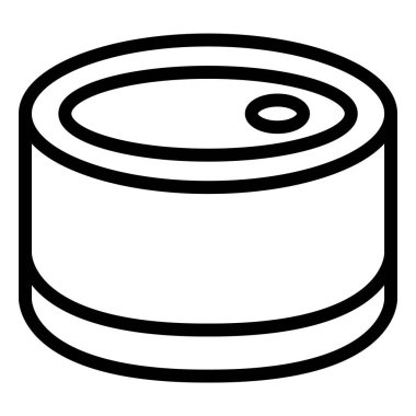 Konserve Gıda Vektörü Simgesi Tasarım Çizimi