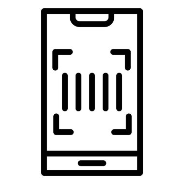 Barkod Vektör Simgesi Tasarım İllüstrasyonu