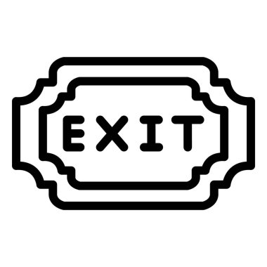 Çıkış Vektörü Simgesi Tasarım İllüstrasyonu