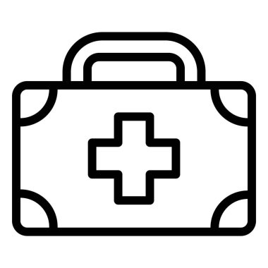 İlk Yardım Kiti Vektör Simgesi Tasarım İllüstrasyonu