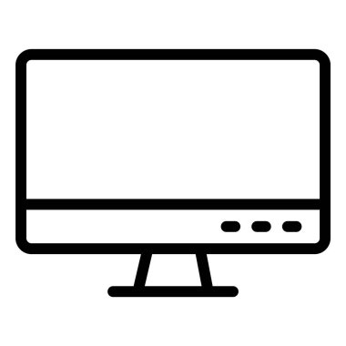 LCD Vektör Simgesi Tasarım İllüstrasyonu