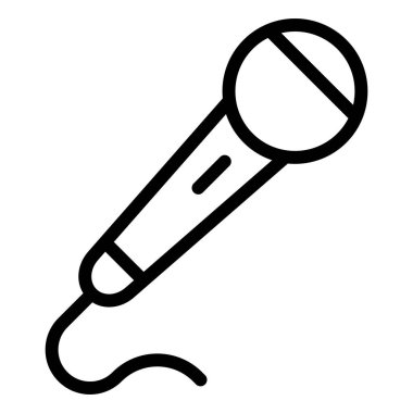 Mikrofon Vektör Simgesi Tasarım İllüstrasyonu