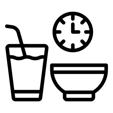 Oruç Vektörü Simgesi Tasarım İllüstrasyonu