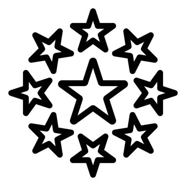 Yıldız Vektörü Simgesi Tasarım İllüstrasyonu