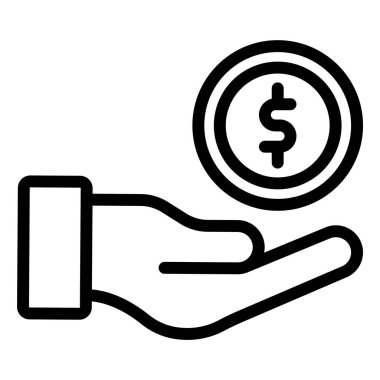 Bağış Vektörü Simgesi Tasarım İllüstrasyonu