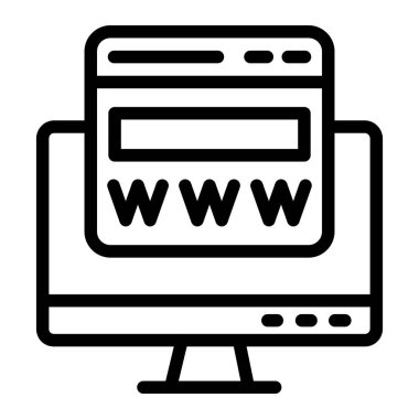 Web Sitesi Vektör Simgesi Tasarım İllüstrasyonu