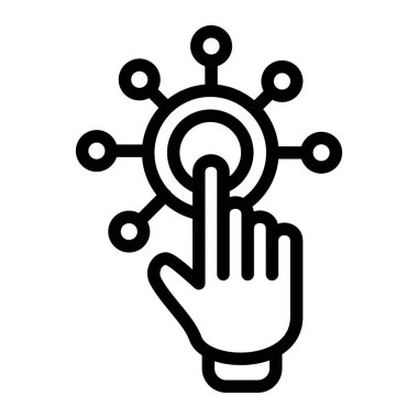 Etkileşimli Vektör Simgesi Tasarım İllüstrasyonu