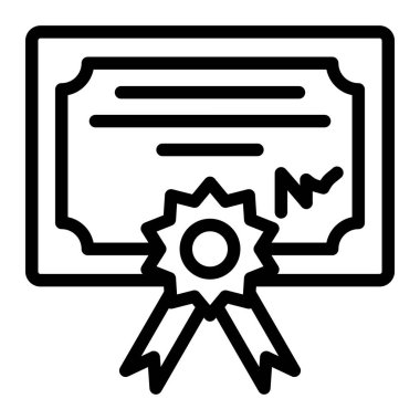 Diploma Vektörü Simgesi Tasarım İllüstrasyonu