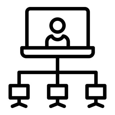 İstemci sunucu Vektör Simgesi Tasarım İllüstrasyonu